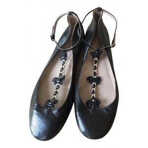 Chloé Ankle-Strap Bow Ballet Flats